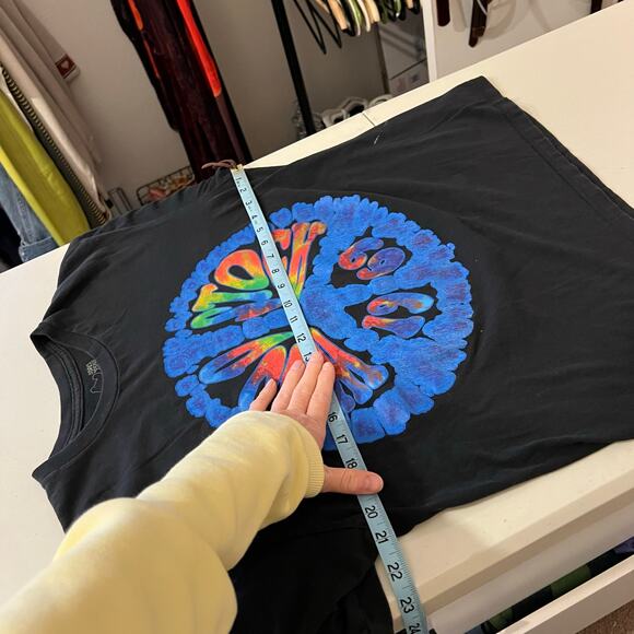 Woodstock 2009 Black Cotton Peace Tie Dye Graphic Tee Size Large Unisex - Picture 7 of 9